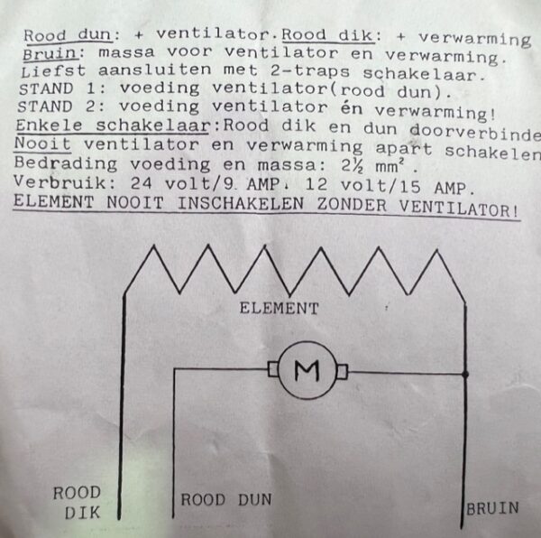 Helios Defroster 12 Volt (outlet)