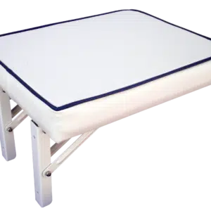 Kos zitting wandmontage; afm. 34 x 43cm; wit vinyl; incl.steun