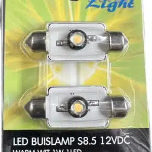 Power LED Buislamp 41mm 1x12V 1.W 3000K (outlet)