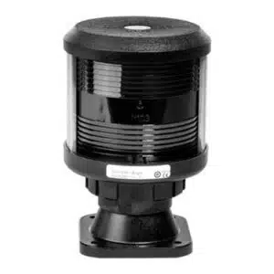 Dhr35 heklantaarn zwart met wit glas op voet