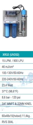 UV-waterzuiveringssystemen van Wyckomar XR32