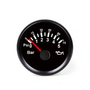 Hollex oliedrukmeter zwart 9-32V 0-5 Bar