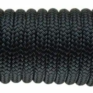 Landvast Deluxe met 40 cm oog 14 mm x 14 m zwart