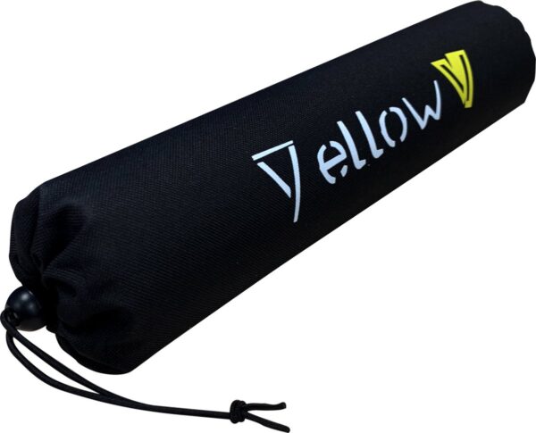 Peddel drijver voor sup- en kajak peddel afmeting 30 x 6,9 cm, zwart met YellowV logo