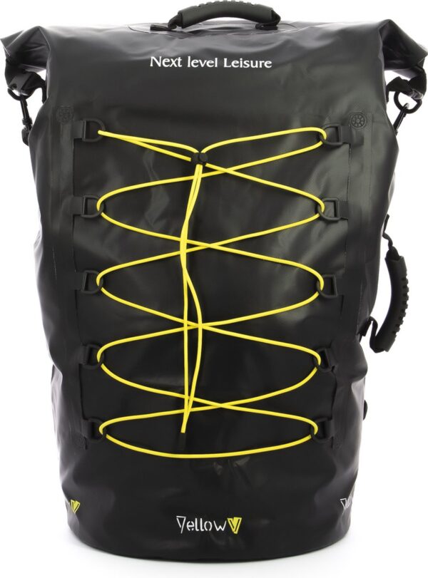 Yellow V Dry bag type "Tube" zwart, 70ltr.
