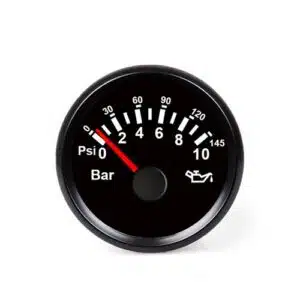 Hollex oliedrukmeter zwart 9-32V 0-10 Bar