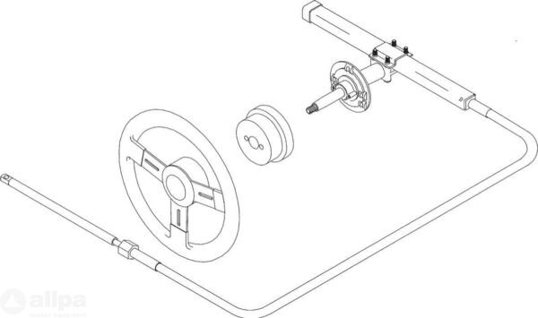 Safe-T "QC" Stuursysteem * met kop+Kabel 48'+montageset