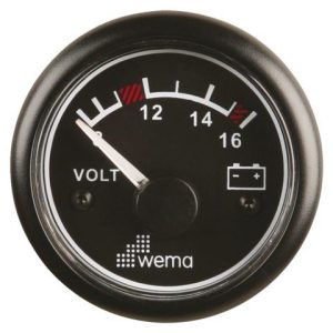 Voltmeter 12V zwart