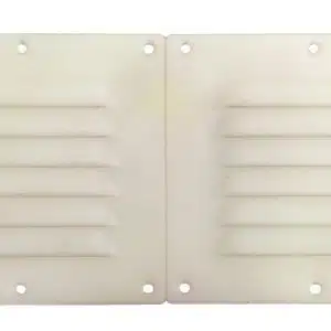 Kunststof Ventilatierooster 255x115mm, Wit