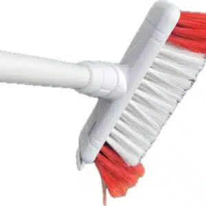 Luiwagen Rood/Wit met Kunststof steel wit