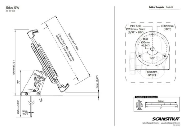 ROKK Edge telefoonhouder met oplader draadloos 15W (12/24V)